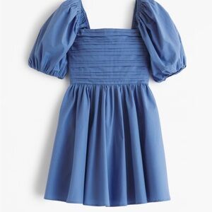 Abercrombie & Fitch Blue Puff Sleeve Mini Dress